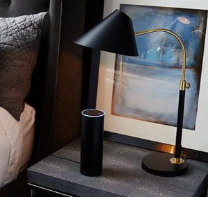 Amazon Alexa on bedside