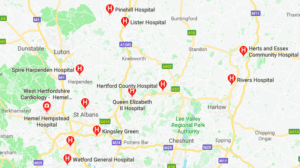 Hospitals in Hertfordshire