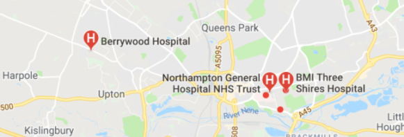 Hospitals in Northamptonshire