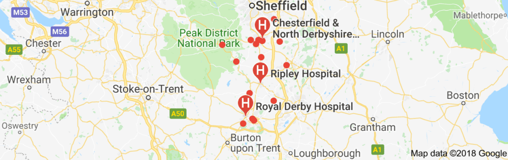 Hospital Discharges to care at home. Live-in Care in Derbyshire covers all hospitals in the county