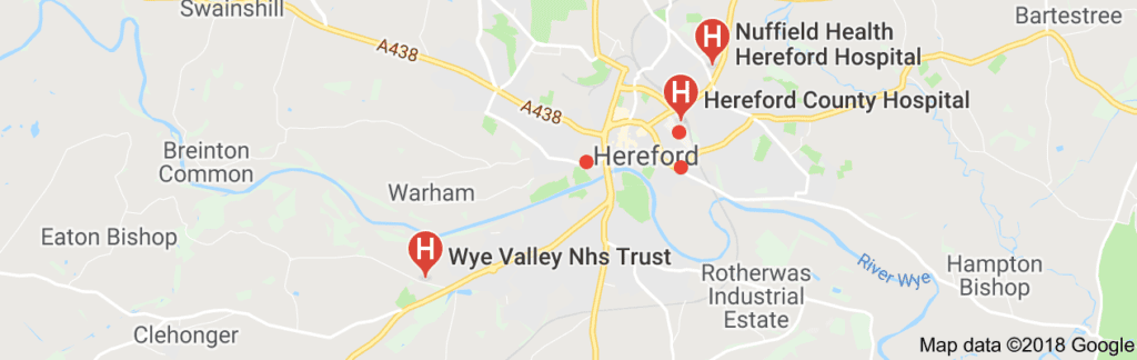 Live in care in Herefordshire can help you with 24/7 care for older adults and young persons too. These hospital are all covereed by our service