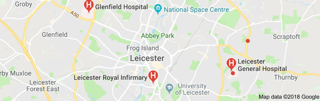 NHS Hospitals in central Leicester