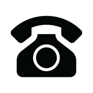 A black telephone icon