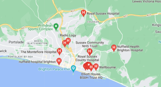 Hospitals in Brighton
