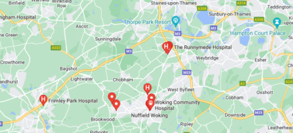  Hospitals in Woking