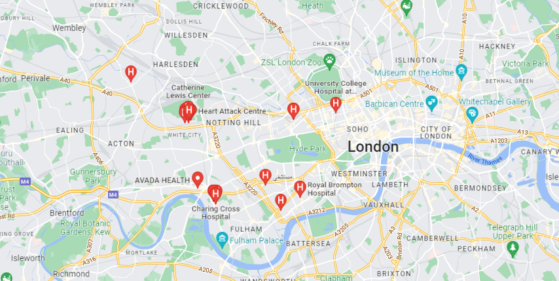 Hospitals in Hammersmith