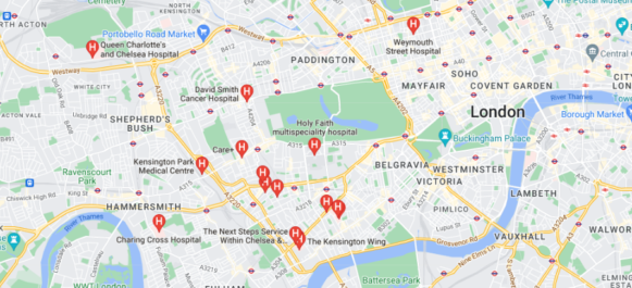 Hospitals in Kensington