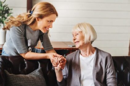 woman with live in carer