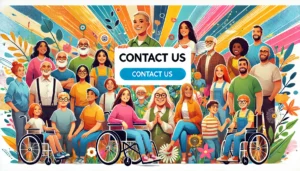 bright and colourful contact us image